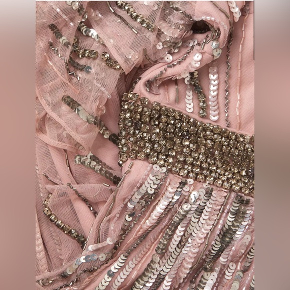 MAC DUGGAL EMBELLISHED FULL LENGTH LAYERED SLEEVE GOWN SZ 12 $698 #93582 NWOT - Picture 4 of 12